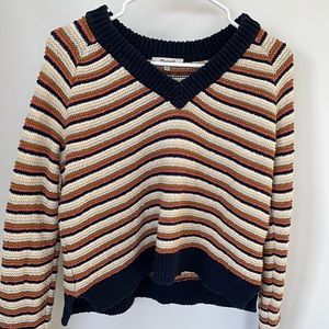 MADEWELL Woven Thick Striped Sweater Like New